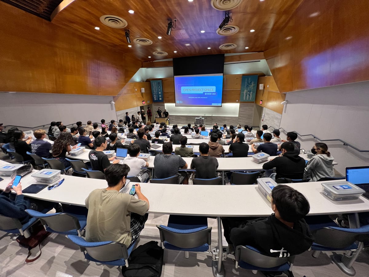 IEEE UCI Welcome - Students working on projects